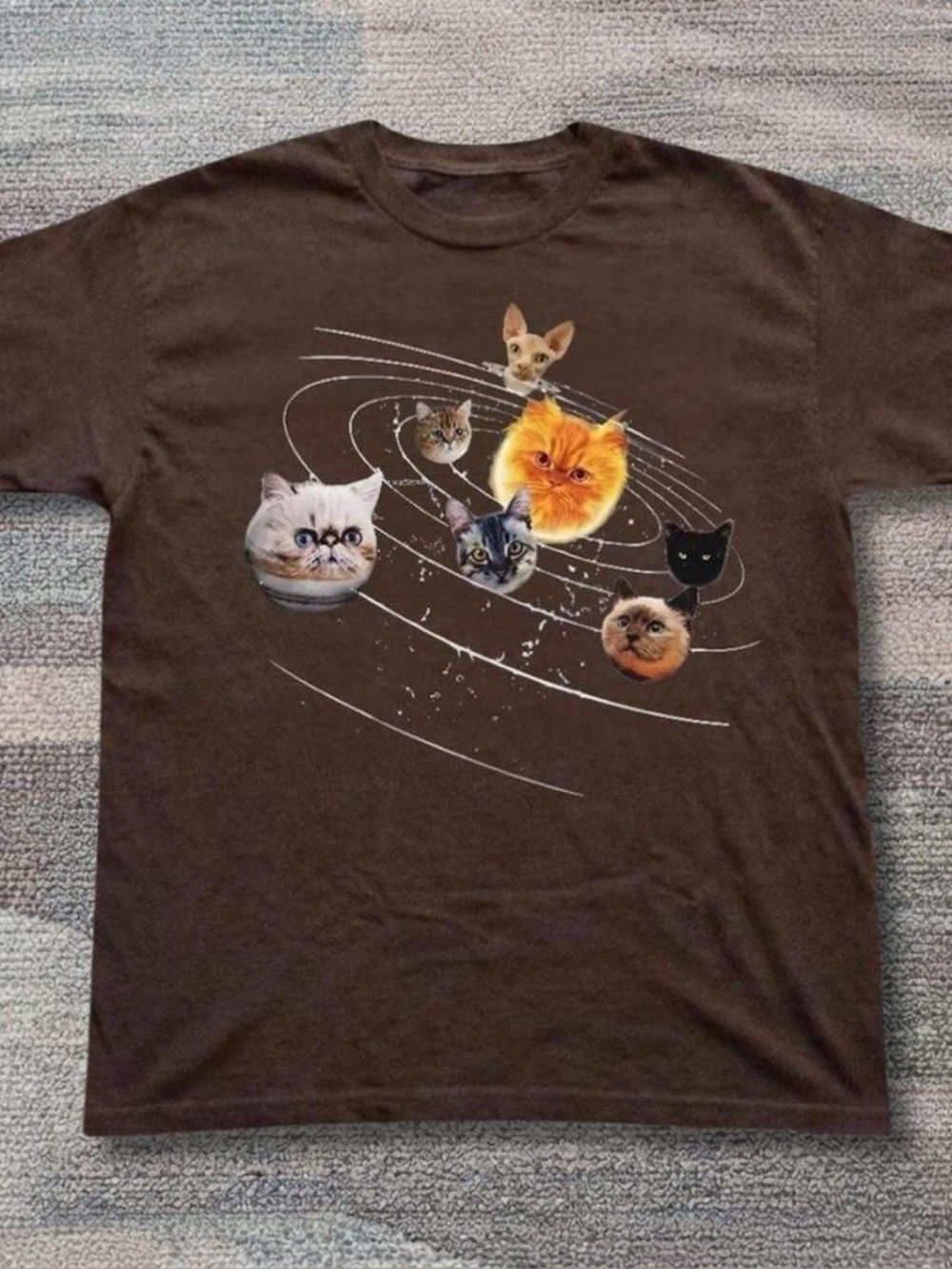 Dark Chocolate Cat Planet Graphic Tee